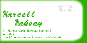 marcell maksay business card